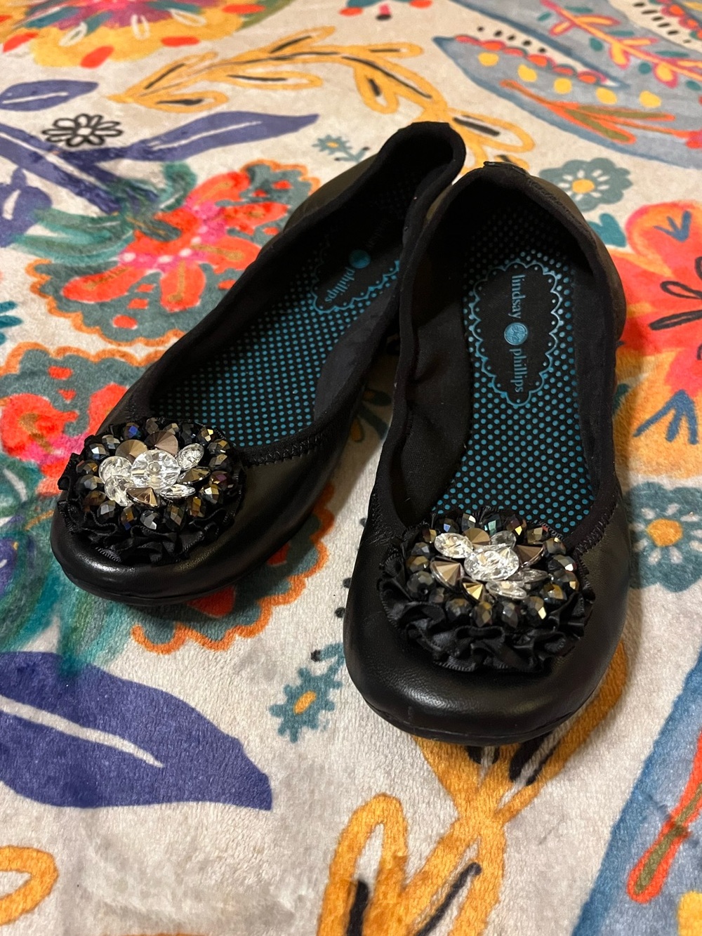 Lindsay Phillips Ballet Flats Black - Size 6